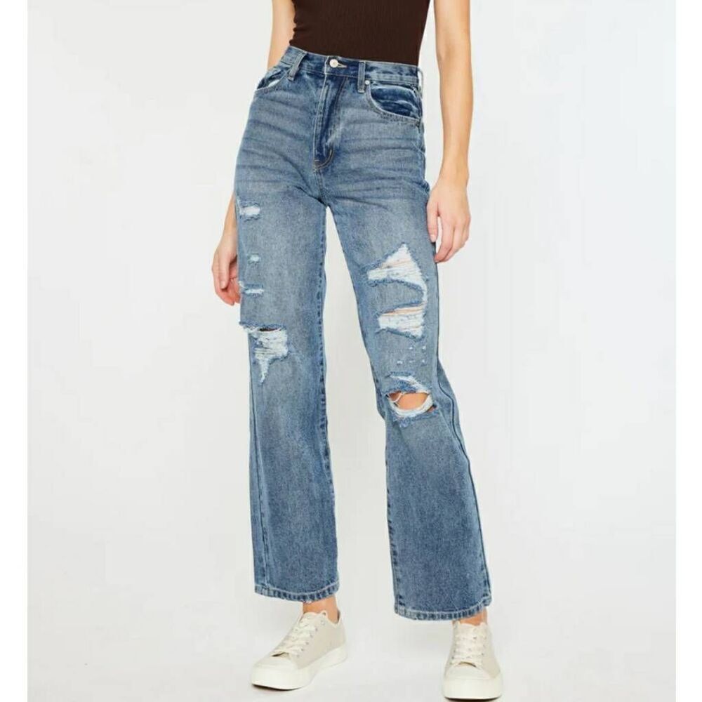 KanCan Distressed Light Blue Boyfriend Jeans
